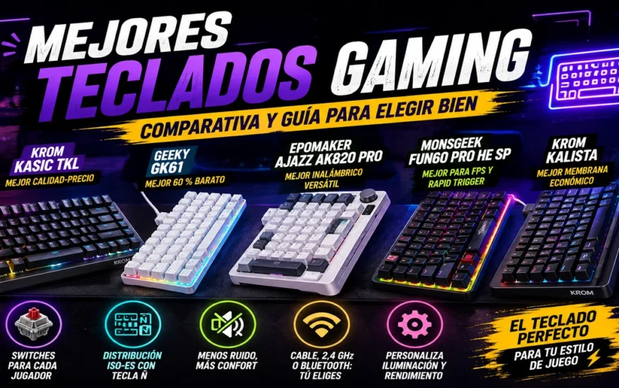 Mejores teclados gaming: comparativa y guía para elegir bien