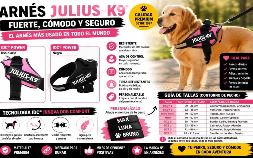 Arnés Julius K9: ¿merece la pena el más famoso? (modelos y tallas)