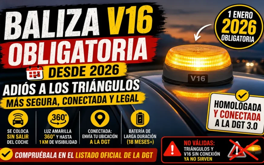 Baliza V16 obligatoria: todo lo que tienes que saber (y cuál es válida)