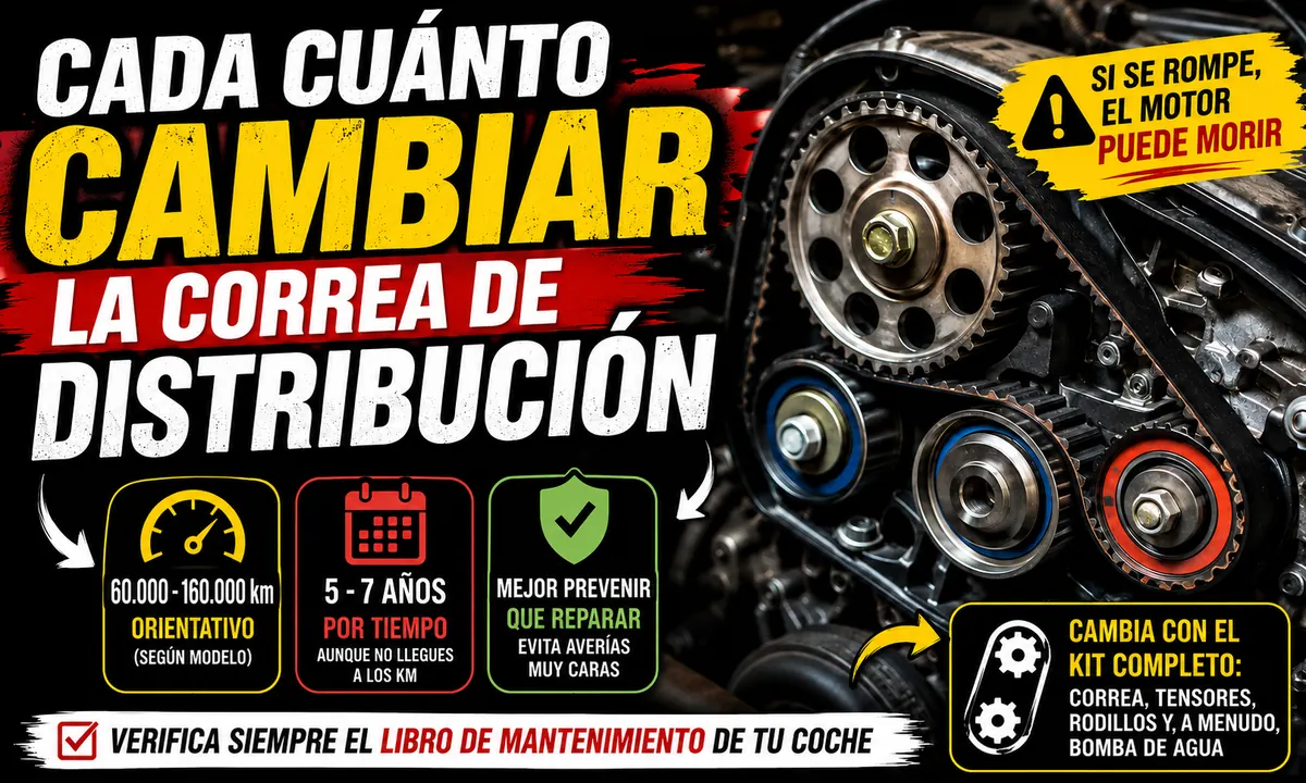 Cada cuánto cambiar la correa de distribución (y por qué no apurar)