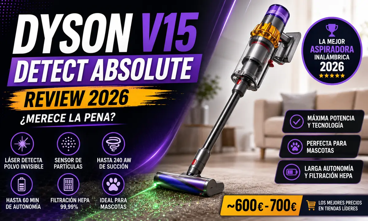 Dyson V15 Detect Absolute: Análisis, Opiniones y Precio 2026