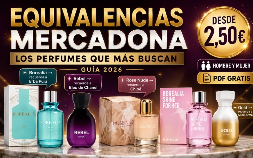 Equivalencias de perfumes de Mercadona 2026: la lista completa