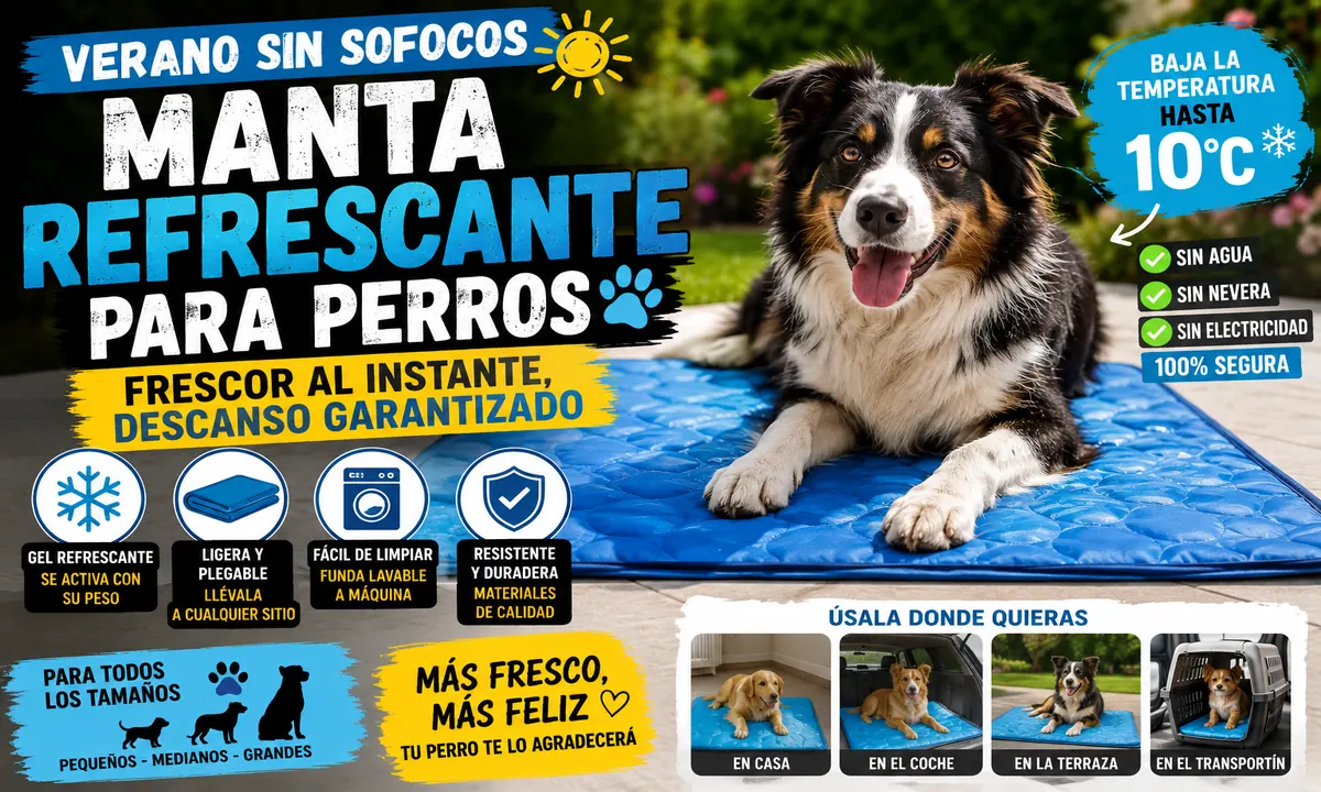 Manta refrescante para perros: la solución barata para el verano
