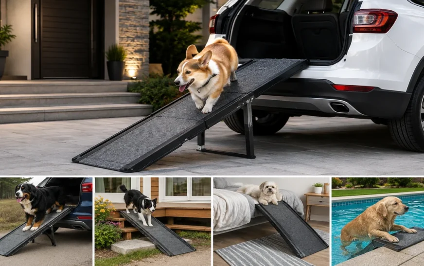 Rampa para perros: para el coche, la cama y la piscina