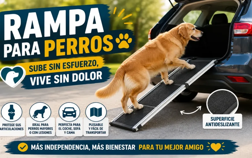 Rampa para perros: la que tu perro mayor necesita (tipos y cuál elegir)