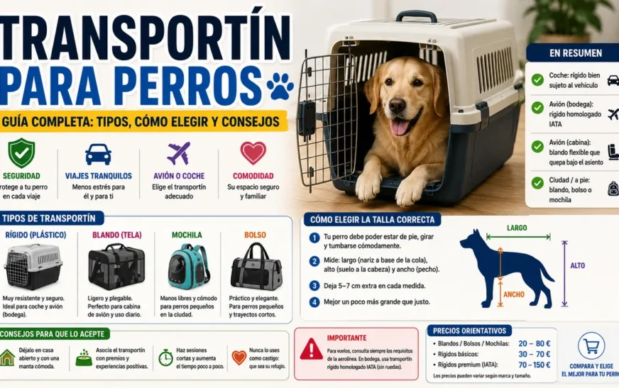 Transportín para perros: cuál comprar para coche, avión o ciudad