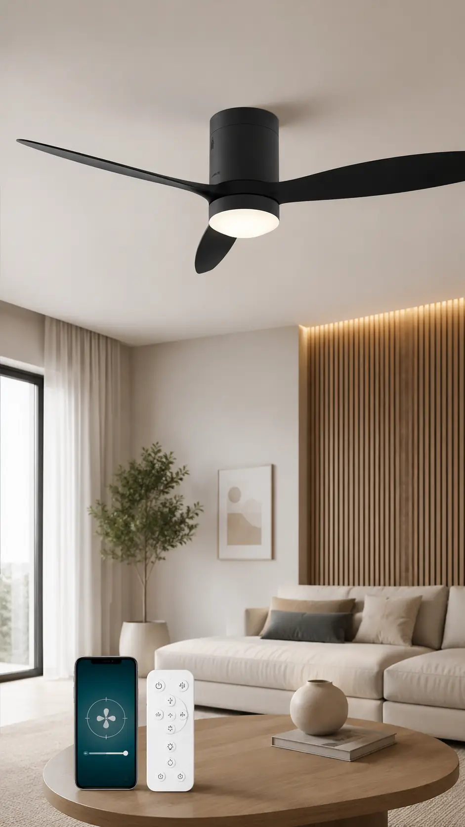 Cecotec EnergySilence Aero 5600 Connected ventilador de techo silencioso WiFi negro
