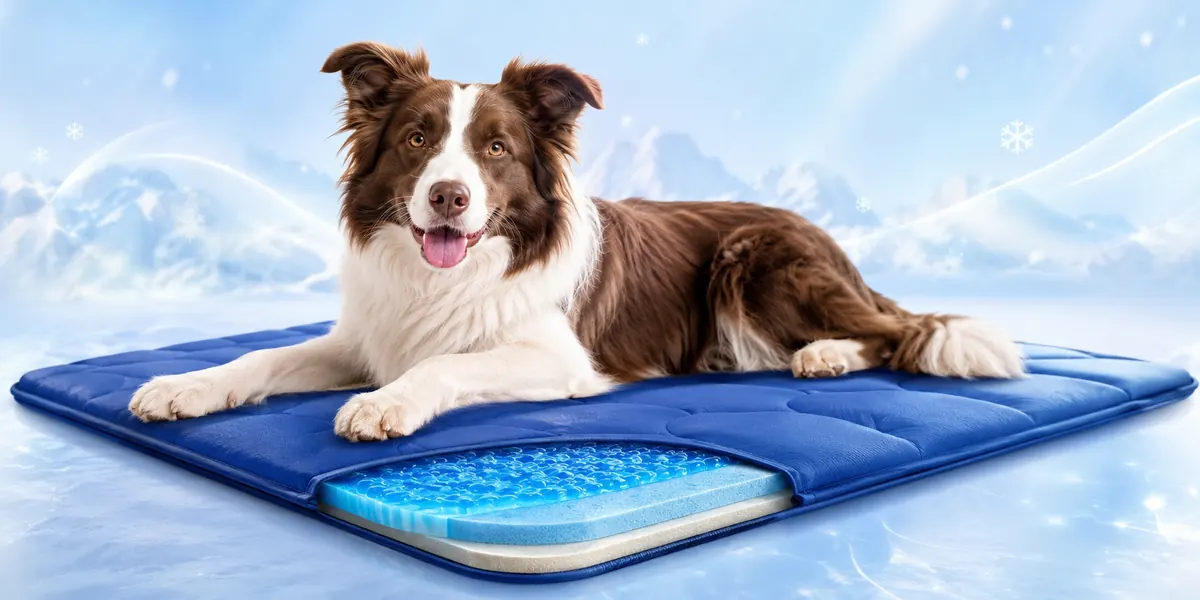 Manta refrescante ondulada de 50x90 cm para perros pequeños y medianos