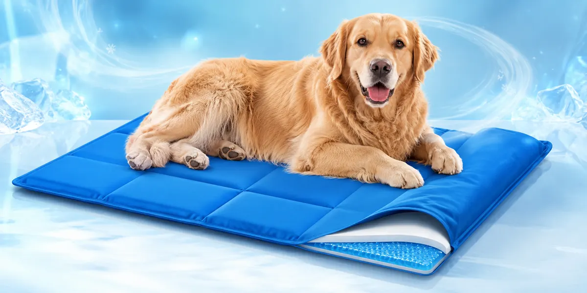 Alfombrilla refrescante con almohada cervical para perros