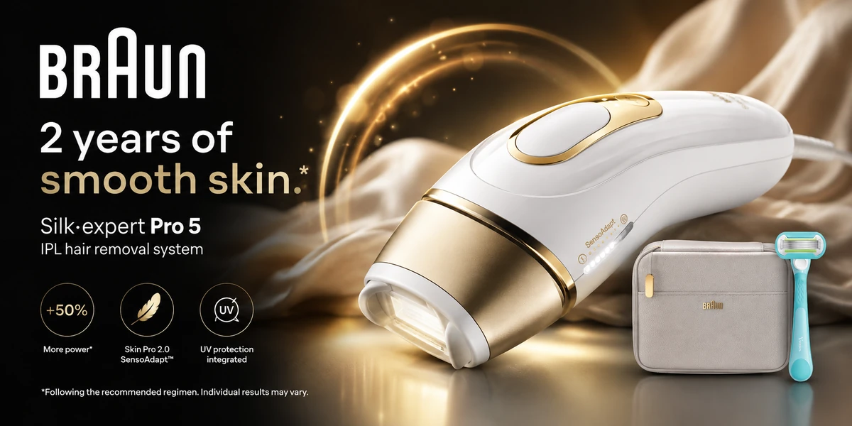 Braun Silk·expert Pro 5 PL5311, depiladora de luz pulsada IPL con tres cabezales y neceser