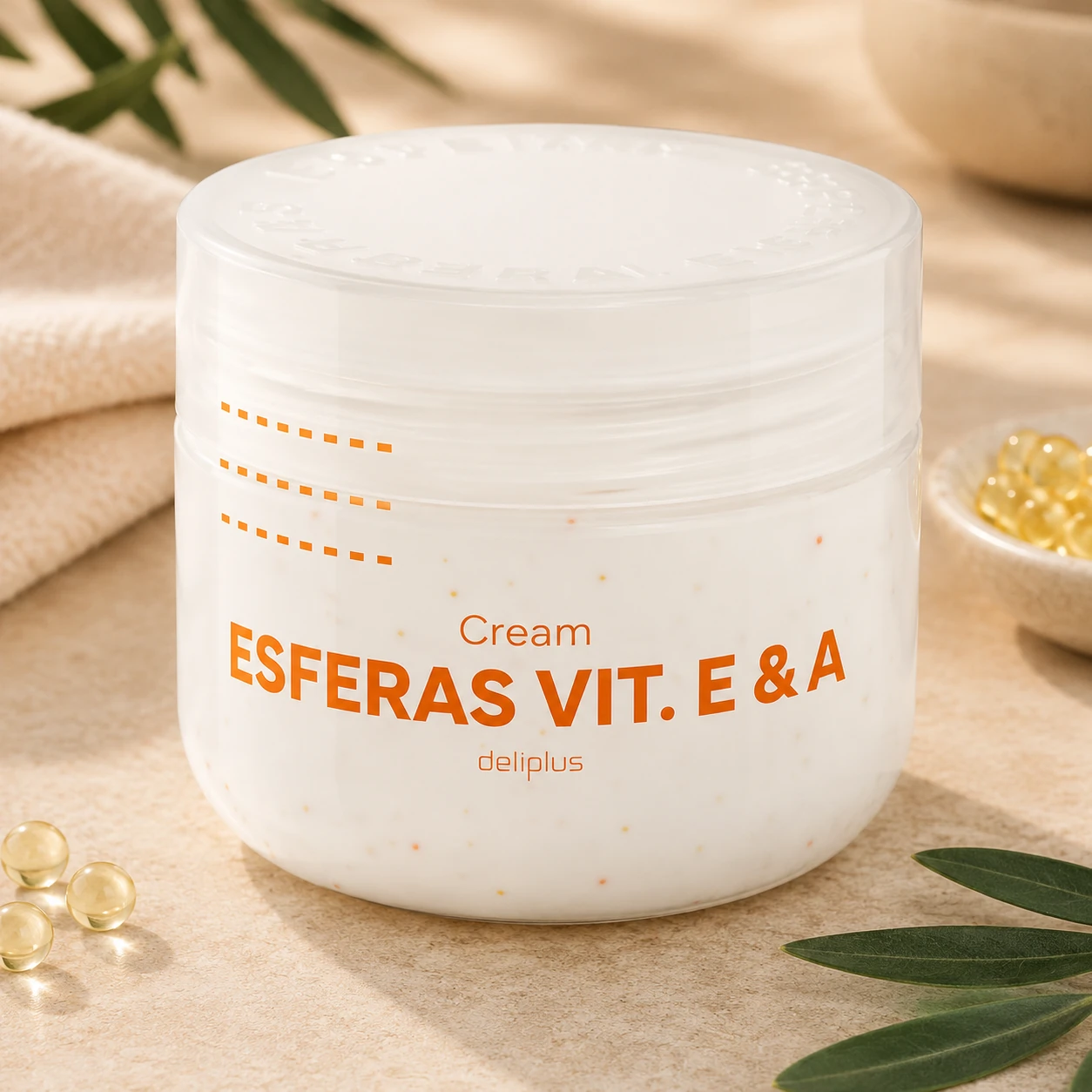Crema corporal Esferas Vit. E y A Deliplus
