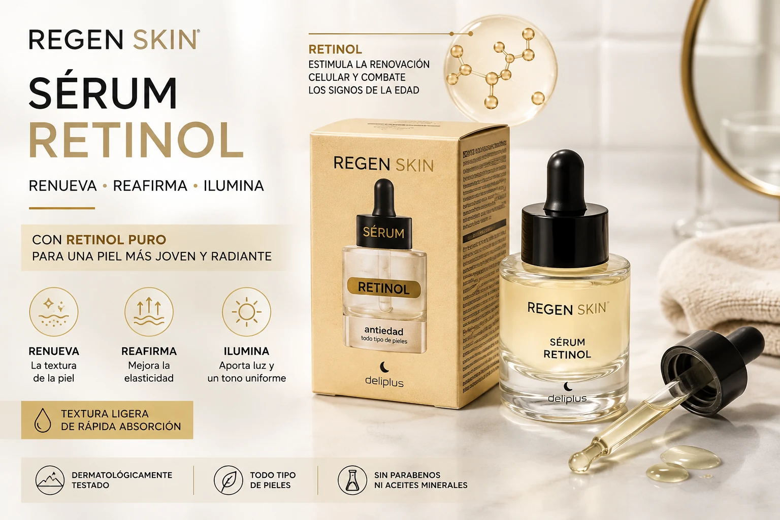 Sérum Regen Skin Retinol de Deliplus