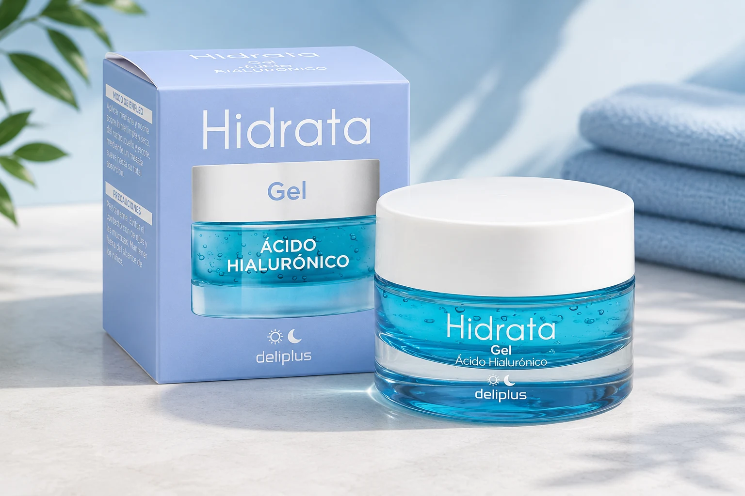 Gel facial Hidrata Deliplus con ácido hialurónico de Mercadona, tarro de 50 ml