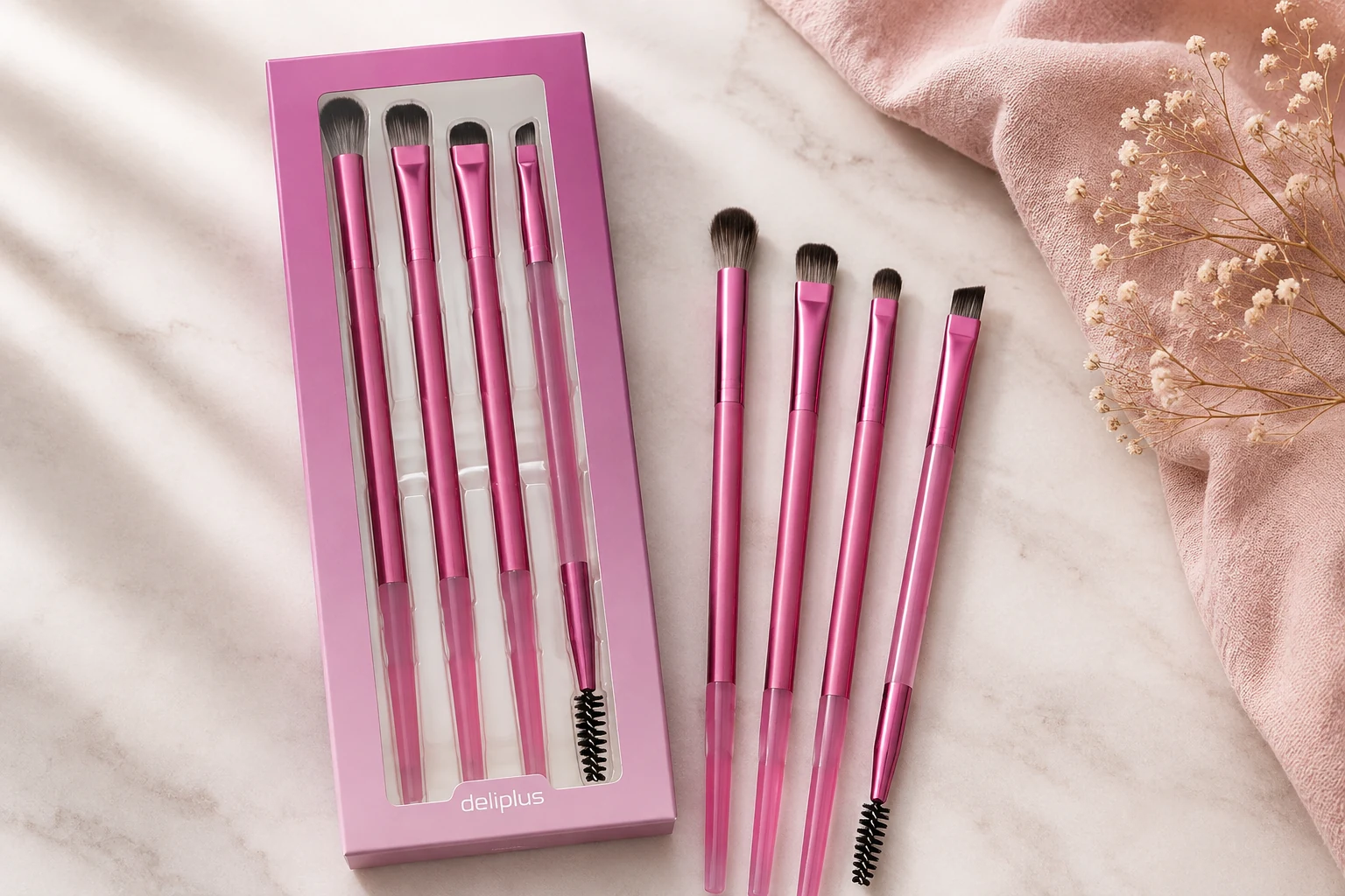 Kit de pinceles ojos Deliplus de Mercadona, con cuatro pinceles