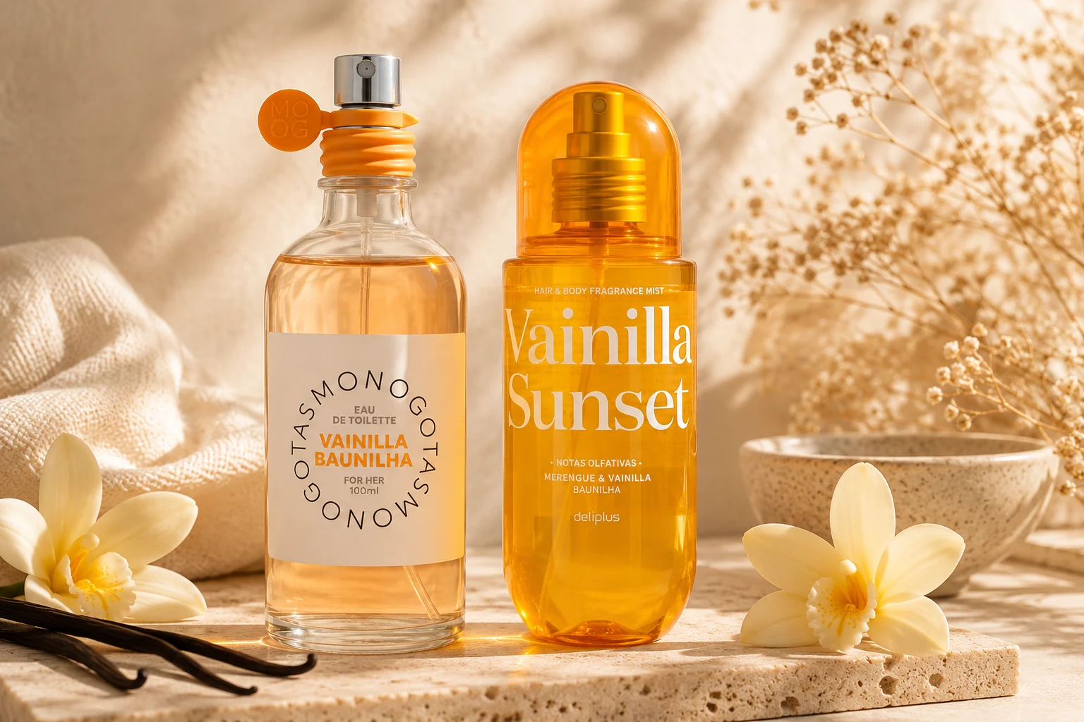 Eau de toilette Monogotas vainilla y bruma corporal Vainilla Sunset de Deliplus en Mercadona