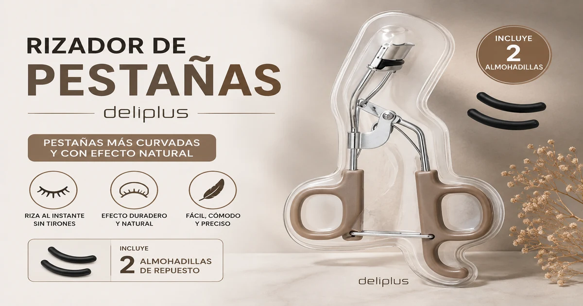 Rizador de pestañas Deliplus de Mercadona con dos almohadillas de repuesto