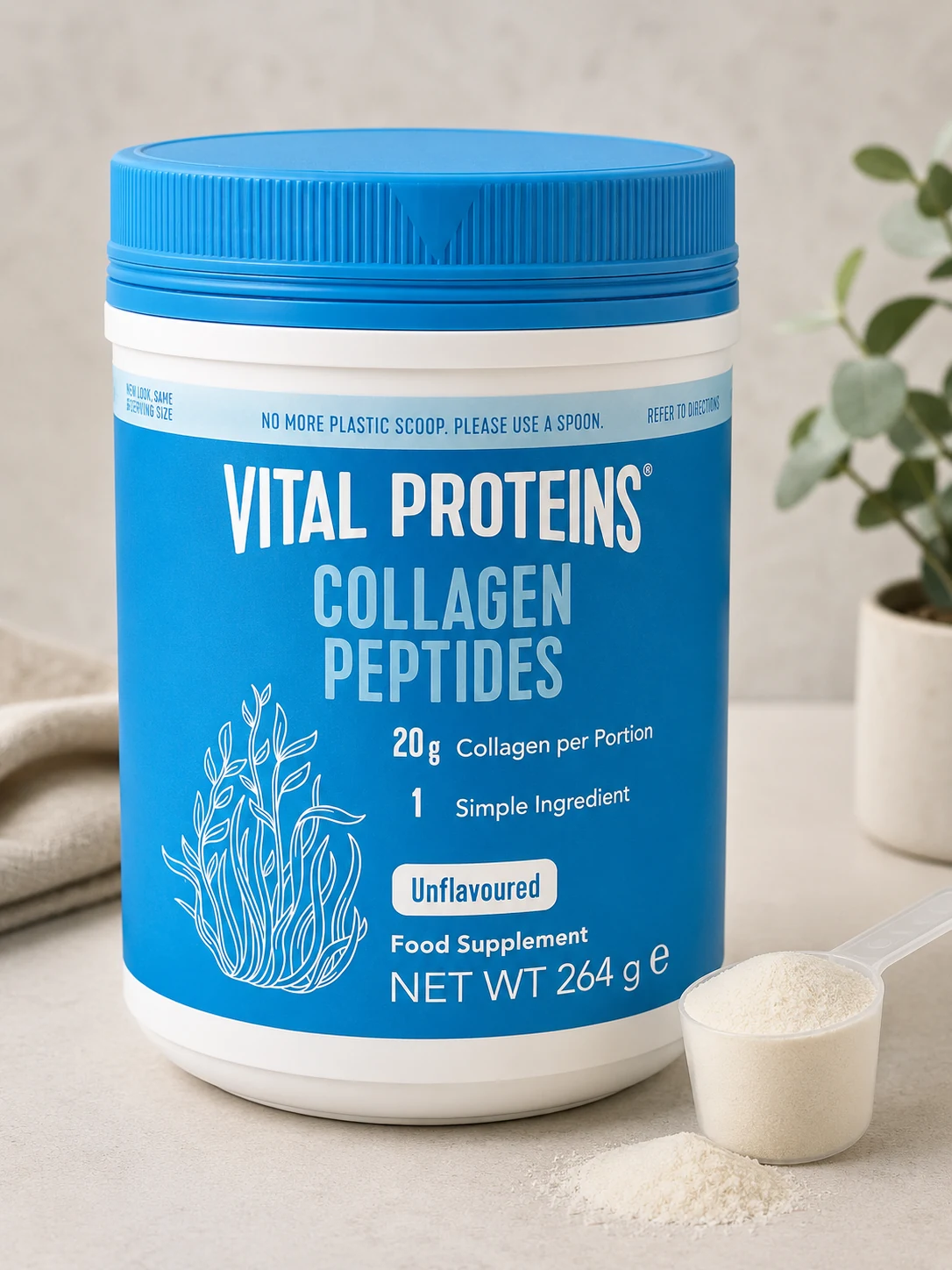 Vital Proteins Collagen Peptides sin sabor, bote de 264 g de colágeno hidrolizado