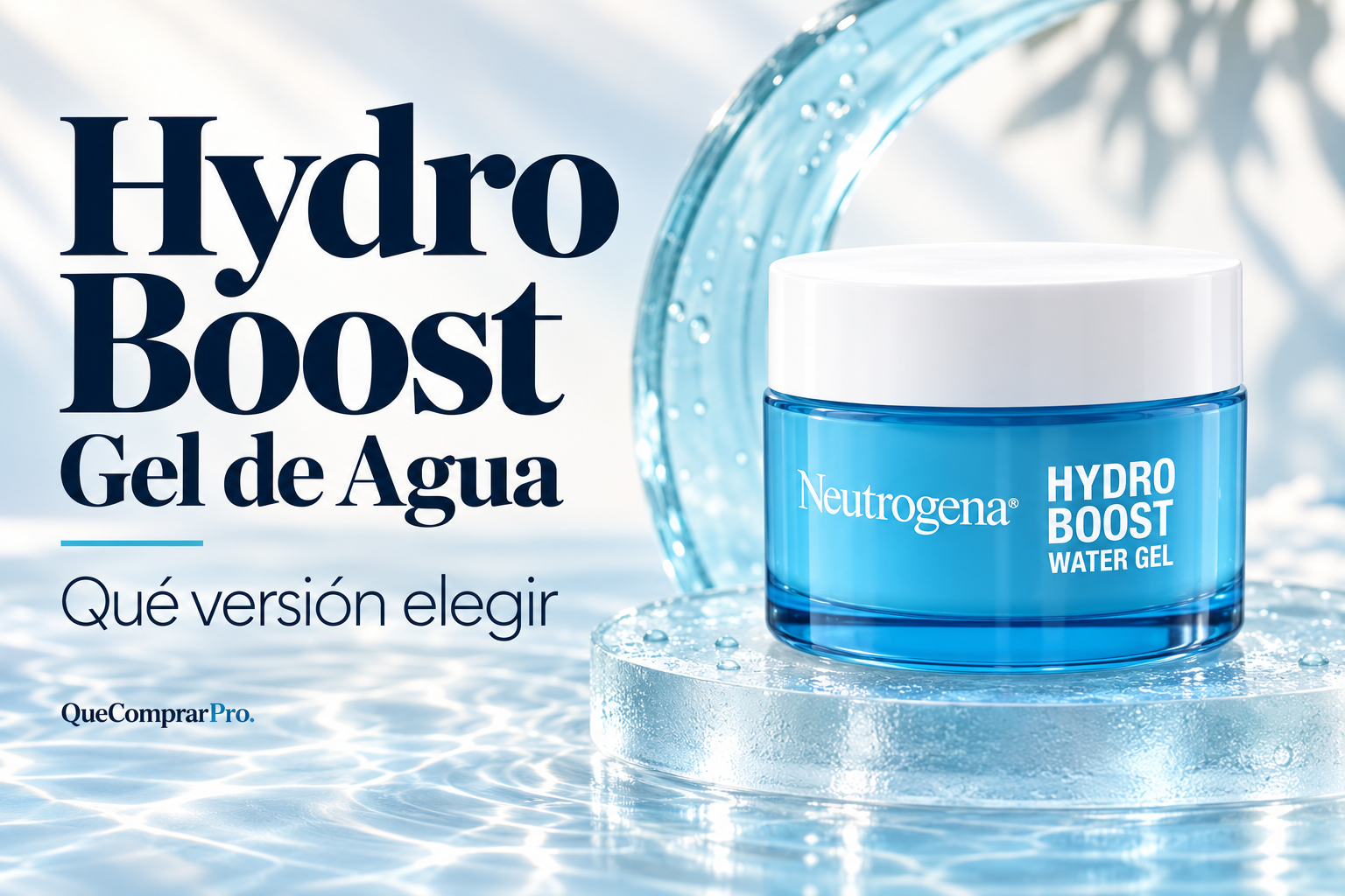 Ilustración editorial del tarro de Neutrogena Hydro Boost Gel de Agua de 50 ml