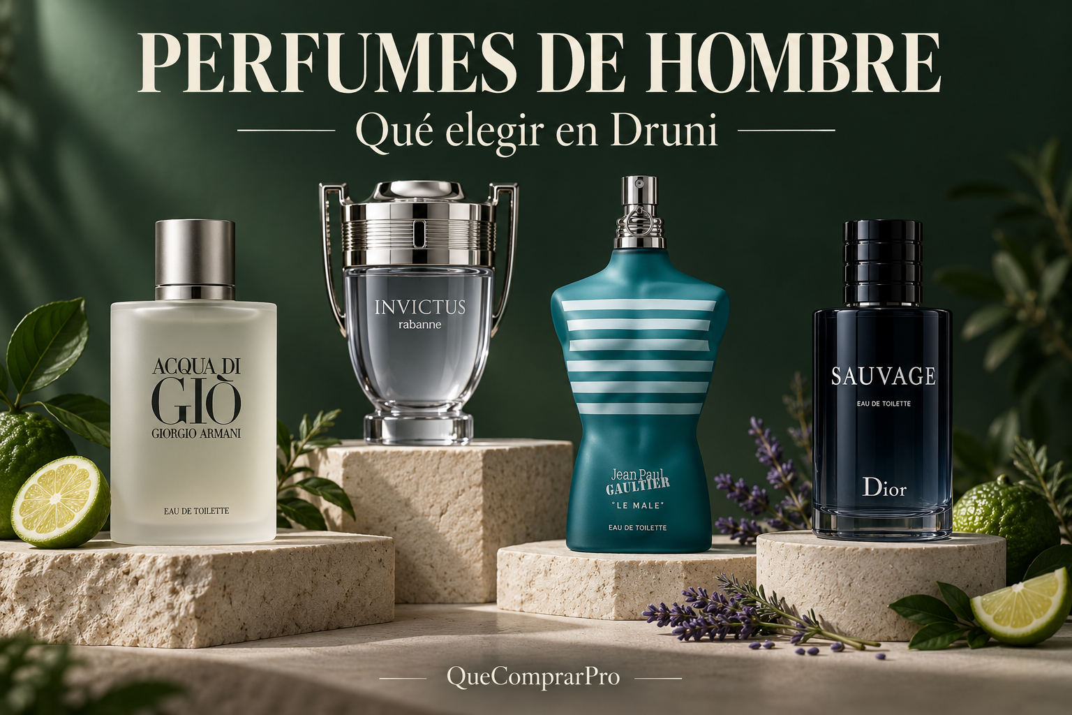 Perfumes de hombre en Druni: qué versión y tamaño elegir