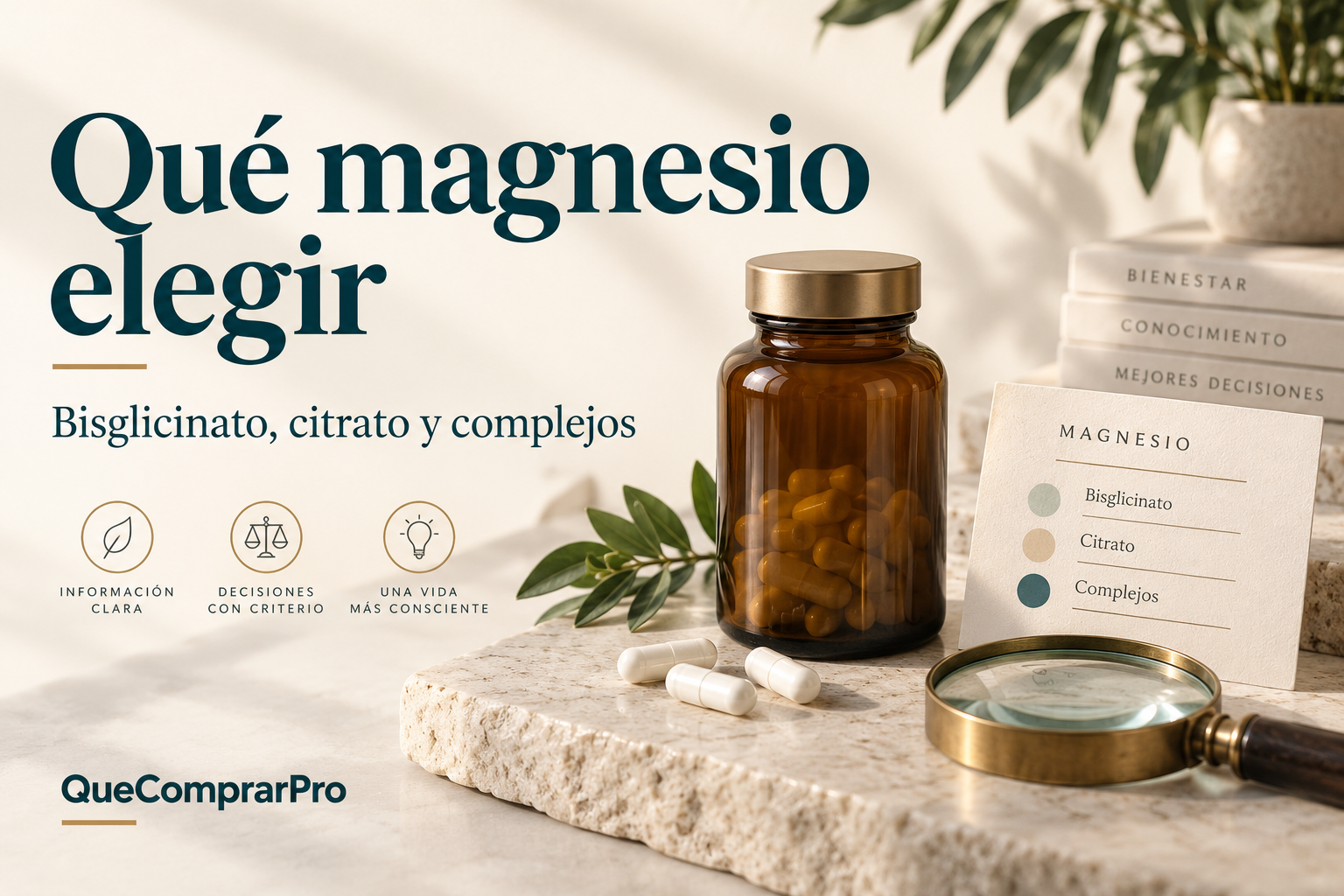 Qué magnesio elegir: bisglicinato, citrato y complejos comparados