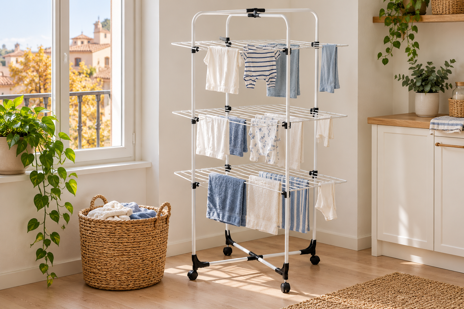 Tendederos verticales plegables para pisos pequeños: 3 modelos comparados